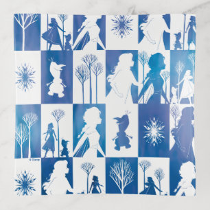 Frozen 2: Anna, Elsa, & Olaf Winter Tile Pattern Trinket Tray