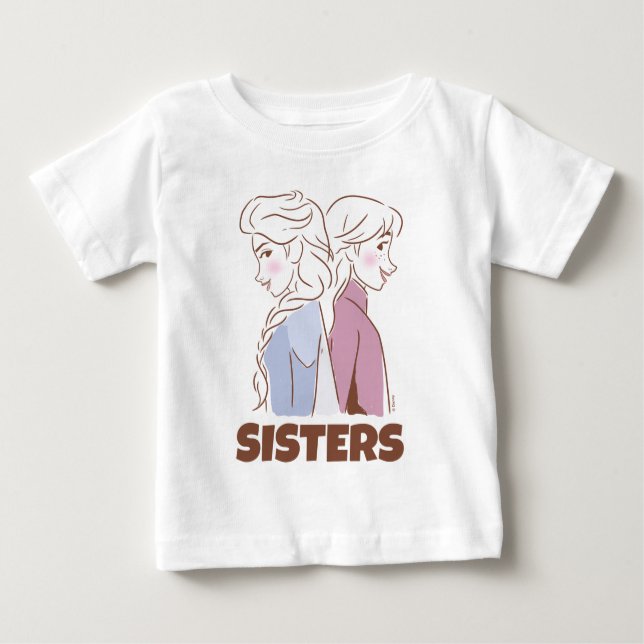 Frozen 2 | Anna & Elsa - Sisters Baby T-Shirt (Front)