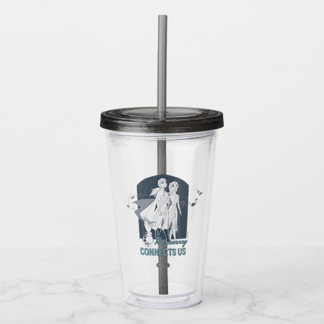 Frozen 2: Anna & Elsa | The Journey Connects Us Acrylic Tumbler (Front)