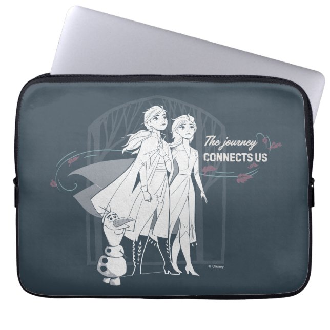 Frozen 2: Anna & Elsa | The Journey Connects Us Laptop Sleeve (Front)