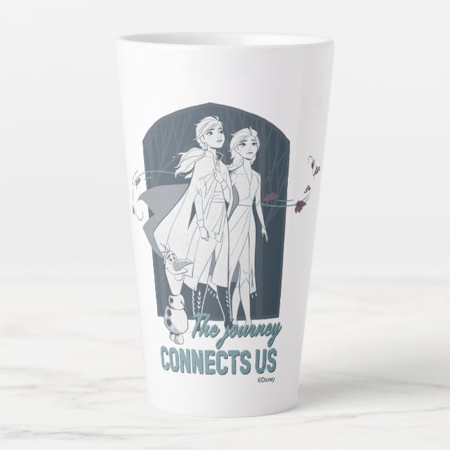 Frozen 2: Anna & Elsa | The Journey Connects Us Latte Mug (Front)