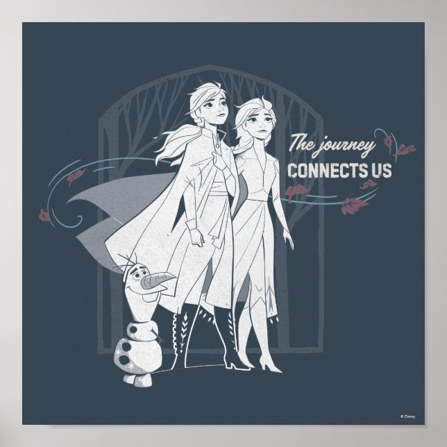 Frozen 2: Anna & Elsa | The Journey Connects Us Poster (Front)