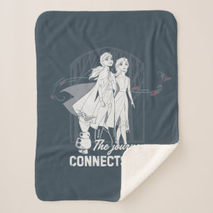 Frozen 2: Anna & Elsa   The Journey Connects Us Sherpa Blanket
