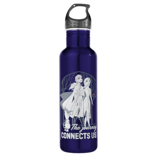 Frozen 2 Anna  Elsa  The Journey Connects Us Stainless Steel Water Bottle