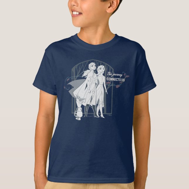 Frozen 2: Anna & Elsa | The Journey Connects Us T-Shirt (Front)
