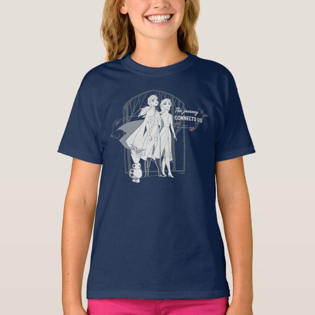 Frozen 2: Anna & Elsa | The Journey Connects Us T-Shirt (Front)
