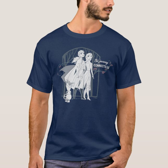Frozen 2: Anna & Elsa | The Journey Connects Us T-Shirt (Front)