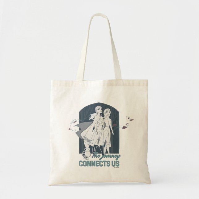 Frozen 2: Anna & Elsa | The Journey Connects Us Tote Bag (Front)