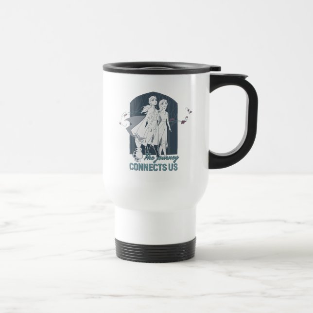 Frozen 2: Anna & Elsa | The Journey Connects Us Travel Mug (Right)