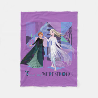 Frozen 2 | Anna & Elsa - Together We're Strong Fleece Blanket