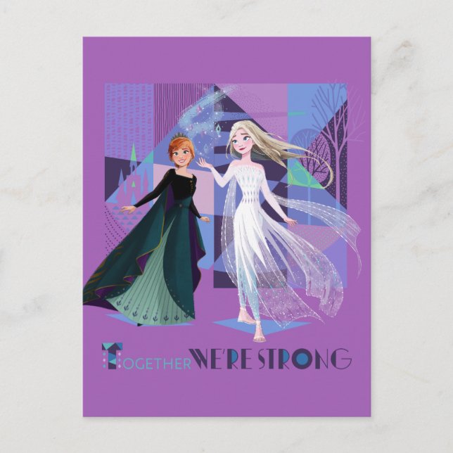Frozen 2 | Anna & Elsa - Together We're Strong Postcard (Front)