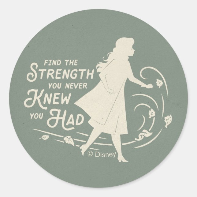 Frozen 2: Anna | Find The Strength Classic Round Sticker (Front)
