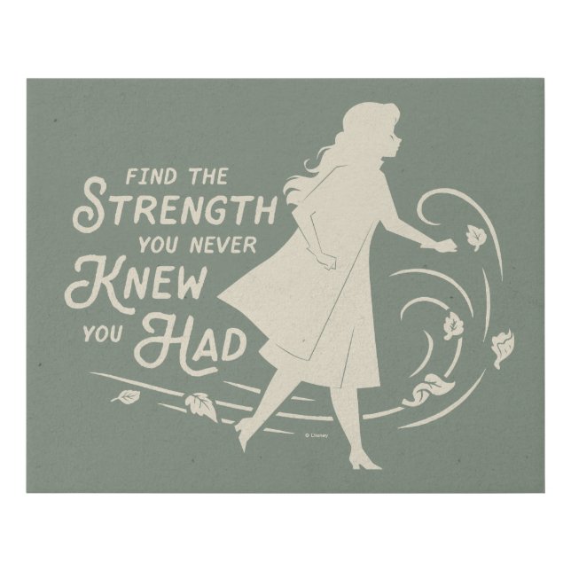 Frozen 2: Anna | Find The Strength Faux Canvas Print (Front)