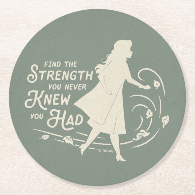 Frozen 2: Anna | Find The Strength Round Paper Coaster (Front)