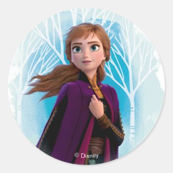 Frozen 2: Anna | Find Your Strength Classic Round Sticker by frozen at Zazzle