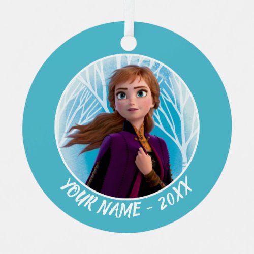 Frozen 2 Anna  Find Your Strength Metal Ornament