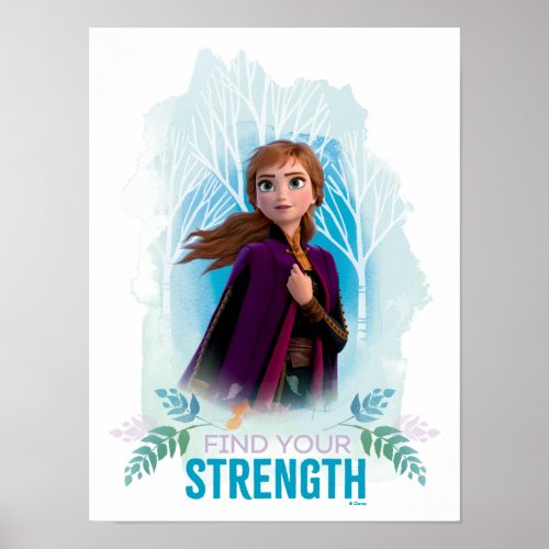Frozen 2 Anna  Find Your Strength Poster