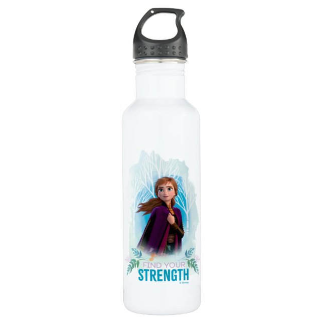 Frozen 2: Anna | Find Your Strength Stainless Steel Water Bottle (Front)
