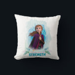 Frozen 2: Anna | Find Your Strength Throw Pillow<br><div class="desc">Frozen 2 | Check out Anna against a watercolor forest,  featuring the words "Find Your Strength" written below and bordered with folliage.</div>