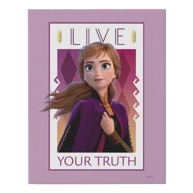 Frozen 2 | Anna - Live Your Truth Faux Canvas Print (Front)