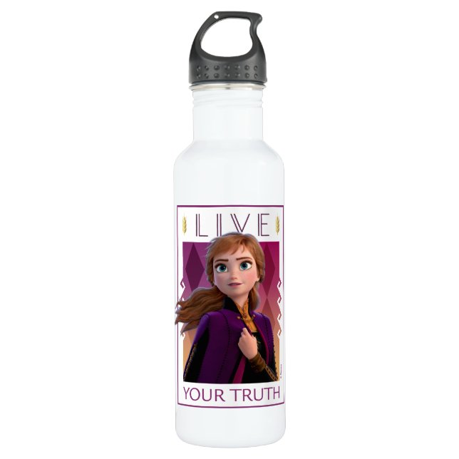 Frozen 2 | Anna - Live Your Truth Stainless Steel Water Bottle (Front)