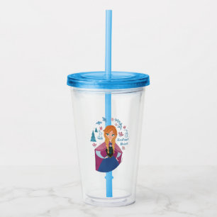 Frozen 2 Anna "Radiant Heart" Watercolor Acrylic Tumbler