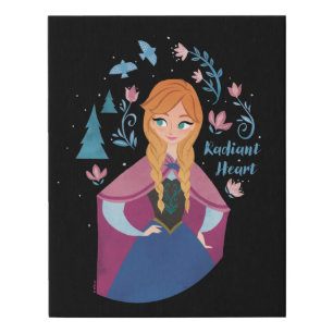 Frozen 2   Anna "Radiant Heart" Watercolor Faux Canvas Print
