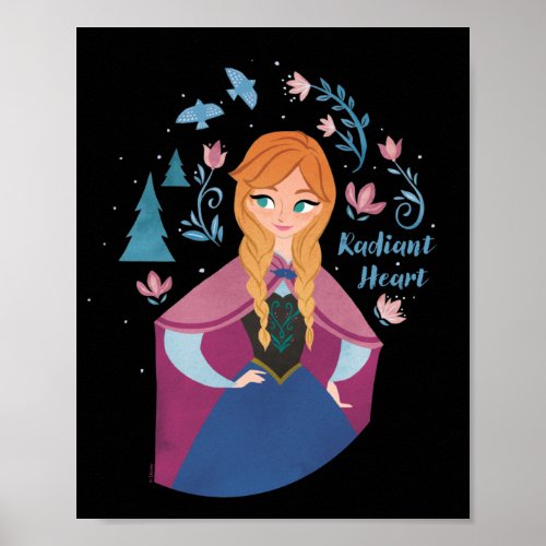 Frozen 2  Anna Radiant Heart Watercolor Poster
