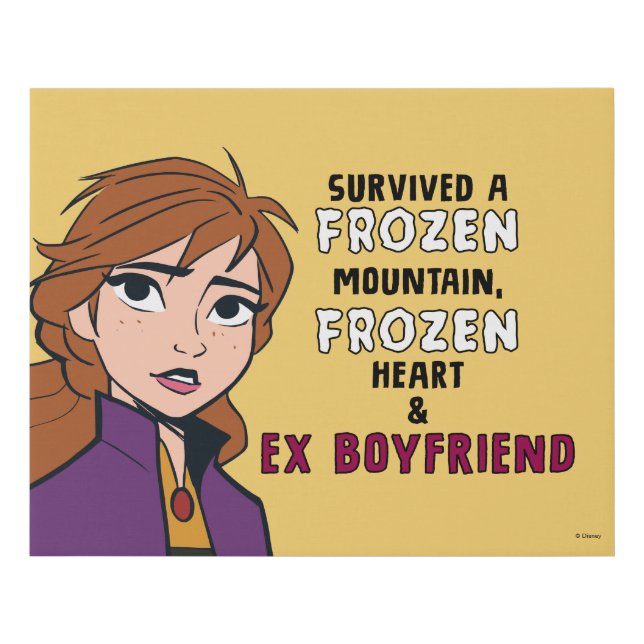 Frozen 2 | Anna "Survived" Faux Canvas Print (Front)
