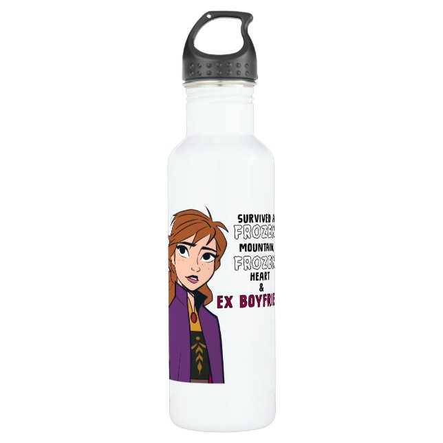 Frozen 2 | Anna "Survived" Stainless Steel Water Bottle (Front)