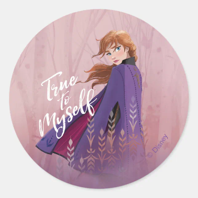 Frozen 2: Anna | True to Myself Classic Round Sticker | Zazzle