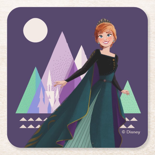 Frozen 2 | Anna - True to Myself Square Paper Coaster (Front)