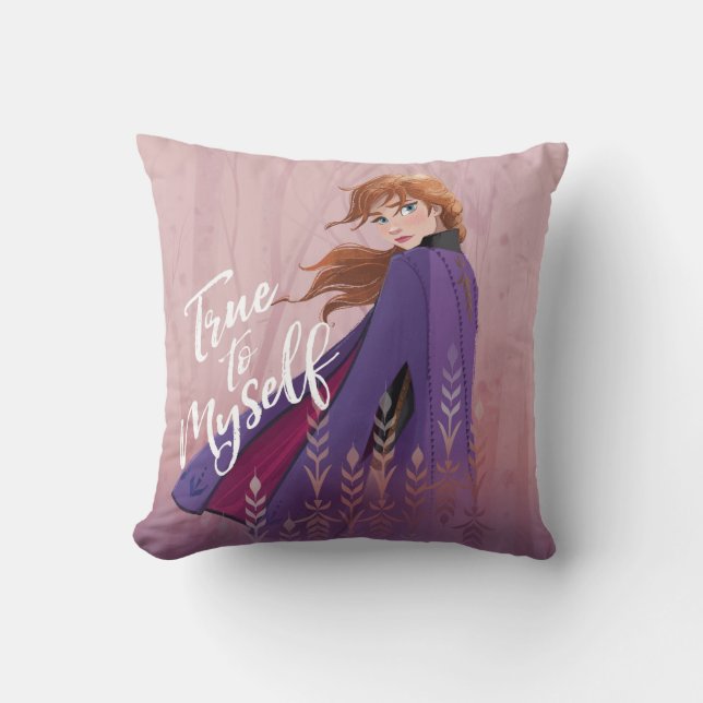Frozen 2: Anna | True to Myself Throw Pillow (Front)