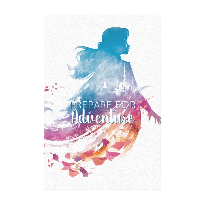 Frozen 2 Anna Watercolor Silhouette Canvas Print Zazzle Com