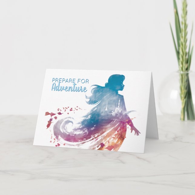 Frozen 2: Anna Watercolor Silhouette Card (Front)