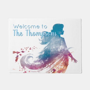 Frozen 2: Anna Watercolor Silhouette Doormat
