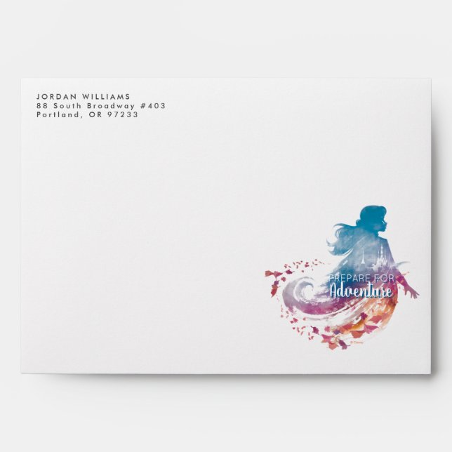 Frozen 2: Anna Watercolor Silhouette Envelope (Front)