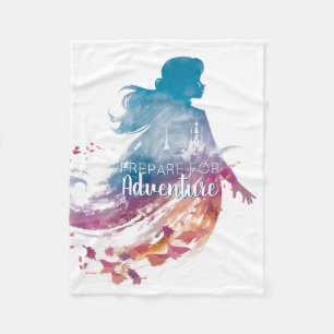 Frozen 2: Anna Watercolor Silhouette Fleece Blanket