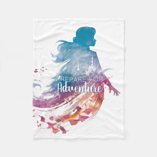 Frozen 2: Anna Watercolor Silhouette Fleece Blanket (Front)