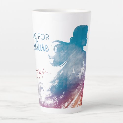 Frozen 2 Anna Watercolor Silhouette Latte Mug
