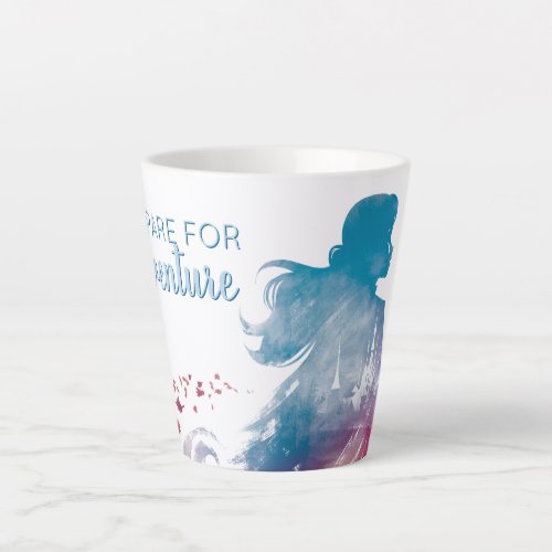 Frozen 2 Anna Watercolor Silhouette Latte Mug
