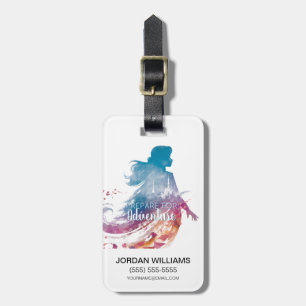 Frozen 2: Anna Watercolor Silhouette Luggage Tag