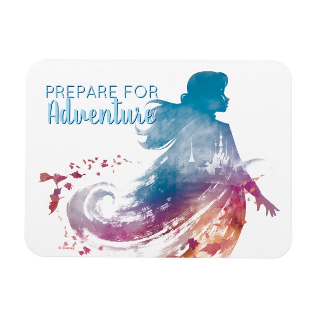 Frozen 2: Anna Watercolor Silhouette Magnet (Horizontal)