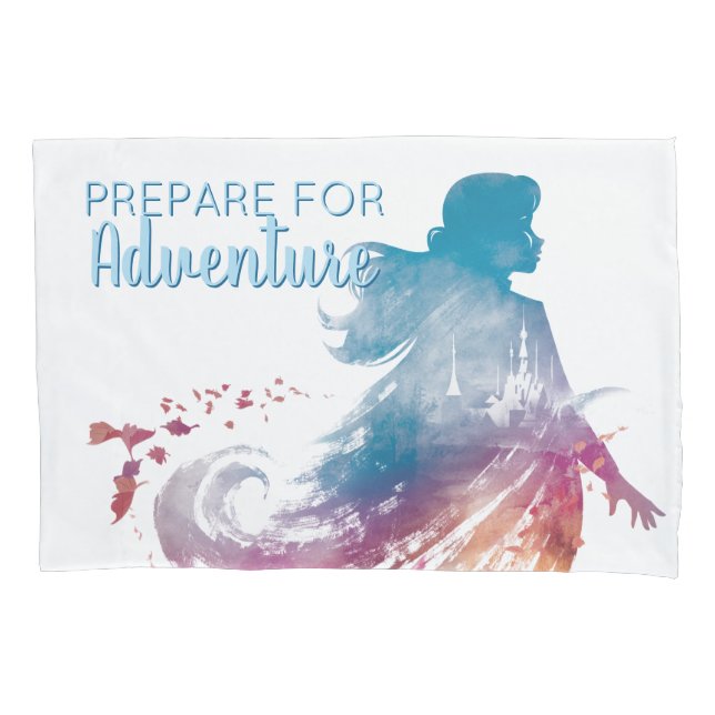 Frozen 2: Anna Watercolor Silhouette Pillow Case (Front)