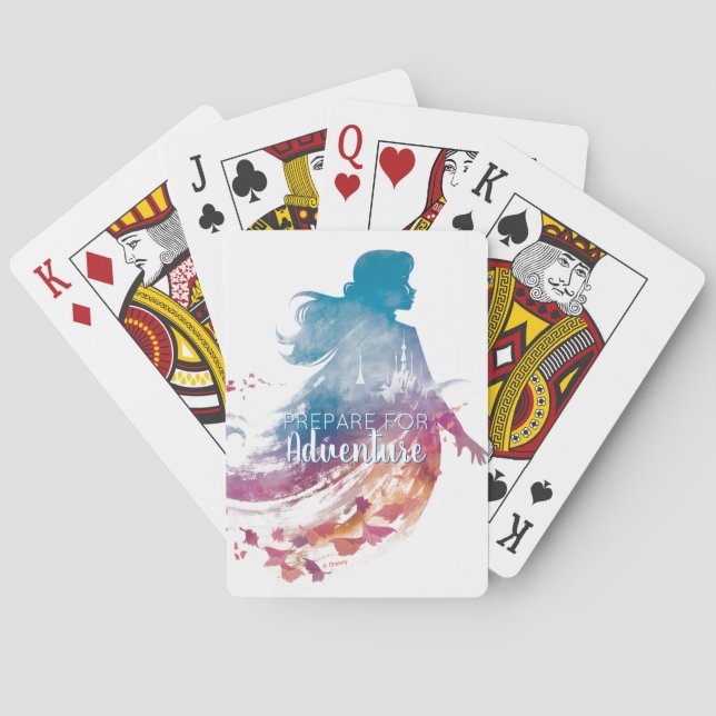 Frozen 2: Anna Watercolor Silhouette Playing Cards (Back)