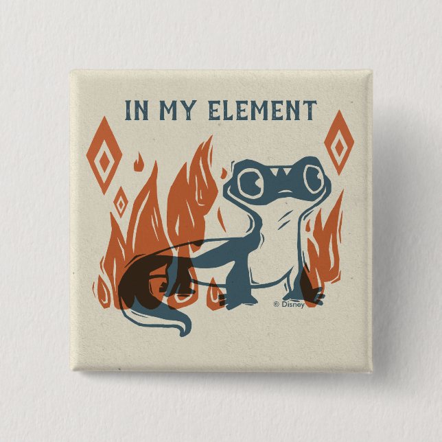 Frozen 2 | Bruni - In My Element Button (Front)