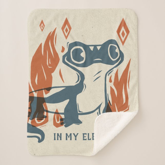 Frozen 2 | Bruni - In My Element Sherpa Blanket (Front)