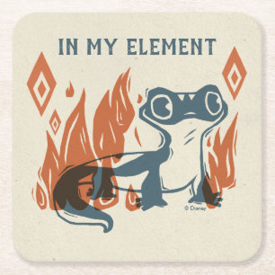 Frozen 2 Bruni - In My Element Square Paper Coaster