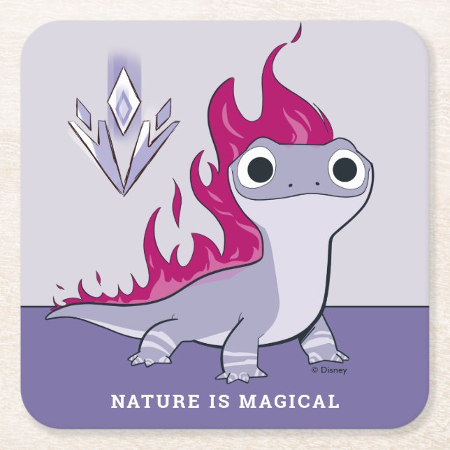 Frozen 2 | Bruni - Nature Is Magical Square Paper Coaster (Front)
