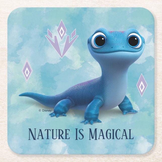 Frozen 2 | Bruni the Fire Spirit Square Paper Coaster (Front)